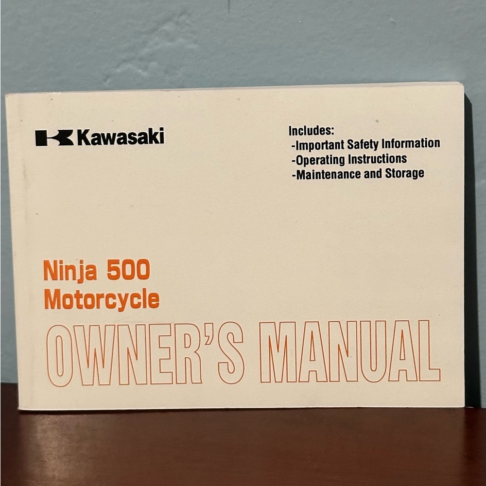 Kawasaki Ninja 500 Motorcycle Owners Manual 1999 99920-1951-01 Maintenance Used